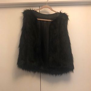 Black fur vest